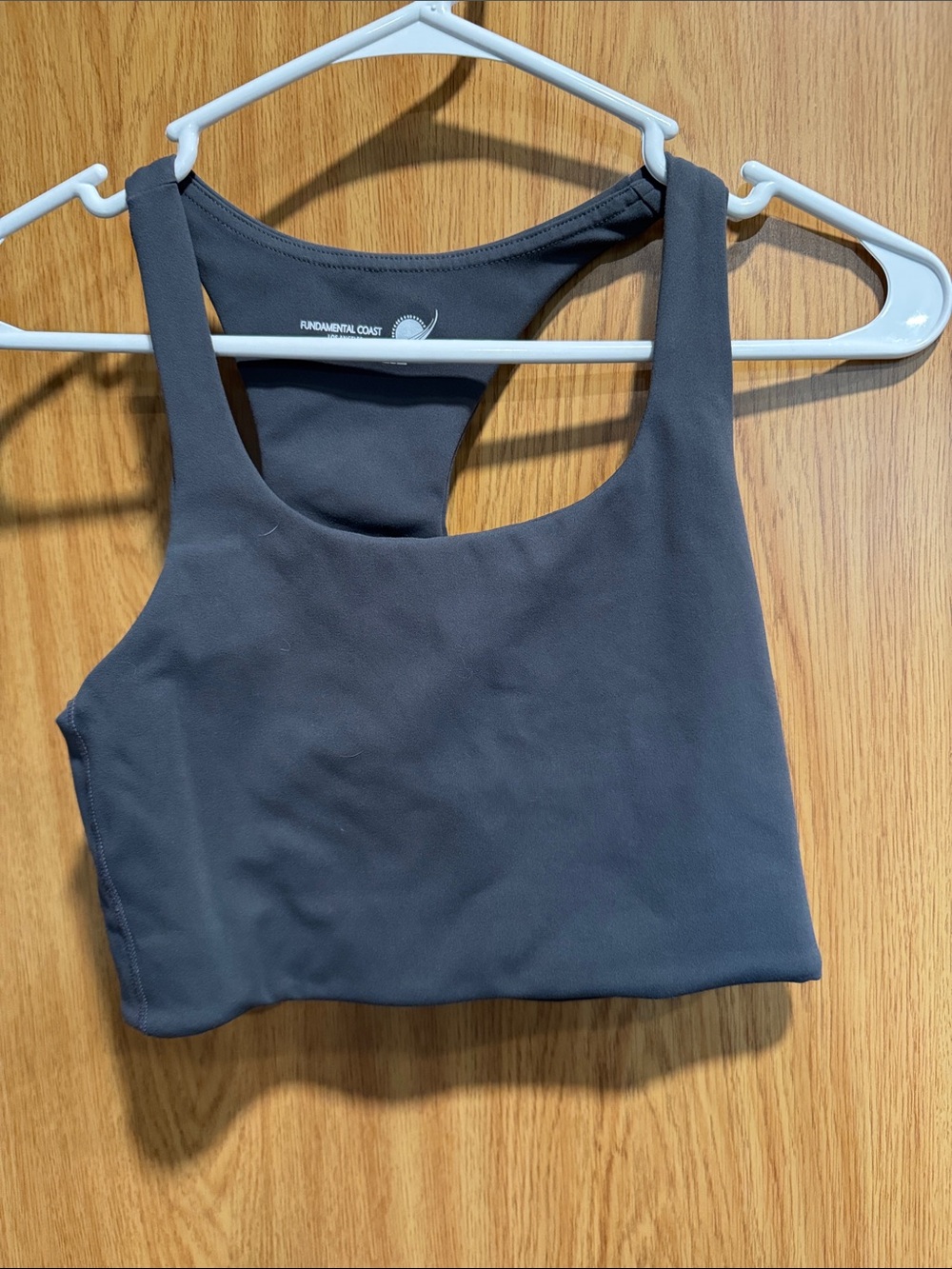 Fundamental Coast Women's Charcoal Gray Crop Tank Top